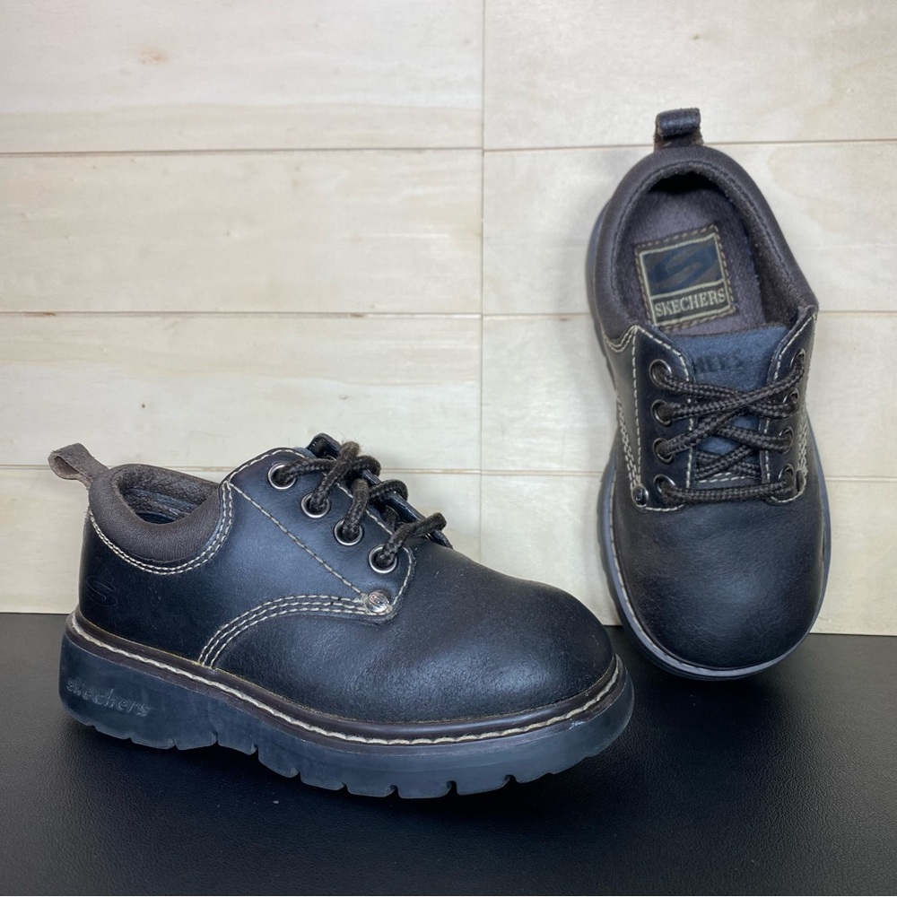 Skechers Y2K Sneakers Vintage Brown Leather Kid's Youth Size 11.5 Shoes 8174L - Picture 11 of 11